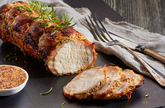 Rôti de porc à la moutarde